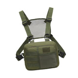 Maxbell Carry Pouch Wear Resistant with Adjustable Straps Fashion Practical Vest Bag Green