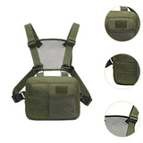 Maxbell Carry Pouch Wear Resistant with Adjustable Straps Fashion Practical Vest Bag Green