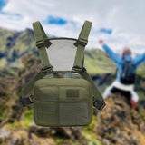 Maxbell Carry Pouch Wear Resistant with Adjustable Straps Fashion Practical Vest Bag Green