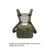 Maxbell Carry Pouch Wear Resistant with Adjustable Straps Fashion Practical Vest Bag Green
