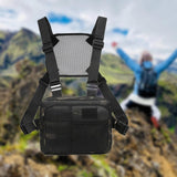 Maxbell Outdoor Sports Chest Bag Fashion Lightweight with Adjustable Straps Backpack Black