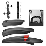 Maxbell Mountain Bike Front Rear Mudguard Set Durability Easy to Install Accessories