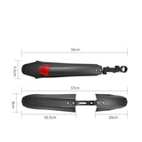 Maxbell Mountain Bike Front Rear Mudguard Set Durability Easy to Install Accessories