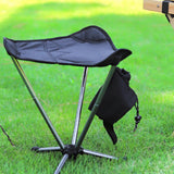 Maxbell Folding Camping Stool Sturdy Folding Tripod Stool for Beach Picnic Gardening Black