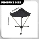 Maxbell Folding Camping Stool Sturdy Folding Tripod Stool for Beach Picnic Gardening Black