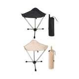 Maxbell Folding Camping Stool Sturdy Folding Tripod Stool for Beach Picnic Gardening Black
