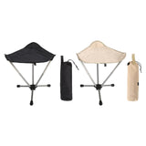 Maxbell Folding Camping Stool Sturdy Folding Tripod Stool for Beach Picnic Gardening Black