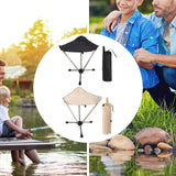 Maxbell Folding Camping Stool Sturdy Folding Tripod Stool for Beach Picnic Gardening Black
