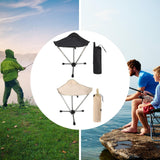 Maxbell Folding Camping Stool Sturdy Folding Tripod Stool for Beach Picnic Gardening Black