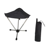 Maxbell Folding Camping Stool Sturdy Folding Tripod Stool for Beach Picnic Gardening Black