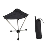 Maxbell Folding Camping Stool Sturdy Folding Tripod Stool for Beach Picnic Gardening Black