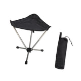 Maxbell Folding Camping Stool Sturdy Folding Tripod Stool for Beach Picnic Gardening Black