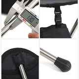 Maxbell Folding Camping Stool Sturdy Folding Tripod Stool for Beach Picnic Gardening Black