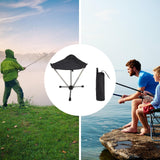 Maxbell Folding Camping Stool Sturdy Folding Tripod Stool for Beach Picnic Gardening Black