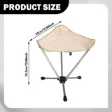 Maxbell Folding Camping Stool Sturdy Folding Tripod Stool for Beach Picnic Gardening Beige