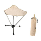 Maxbell Folding Camping Stool Sturdy Folding Tripod Stool for Beach Picnic Gardening Beige