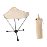 Maxbell Folding Camping Stool Sturdy Folding Tripod Stool for Beach Picnic Gardening Beige