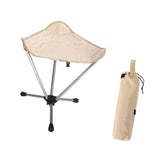 Maxbell Folding Camping Stool Sturdy Folding Tripod Stool for Beach Picnic Gardening Beige
