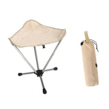 Maxbell Folding Camping Stool Sturdy Folding Tripod Stool for Beach Picnic Gardening Beige