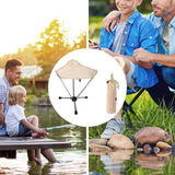 Maxbell Folding Camping Stool Sturdy Folding Tripod Stool for Beach Picnic Gardening Beige