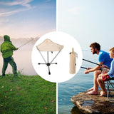 Maxbell Folding Camping Stool Sturdy Folding Tripod Stool for Beach Picnic Gardening Beige