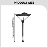 Maxbell Camping Folding Stool Chair Beach Gathering Portable Load 275lbs Collapsible Black