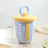 Maxbell Drain Fruit Cup Multipurpose Salad Shaker Cups for Dorm Office Business