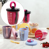 Maxbell Drain Fruit Cup Multipurpose Salad Shaker Cups for Dorm Office Business