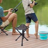 Maxbell Camping Stool Comfortable Folding Tripod Stool for Outdoor Painting Concerts with Strap