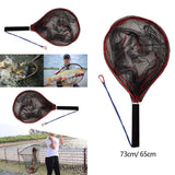 Maxbell Fly Fishing Net Portable Hand Fish Landing Net for Boat Saltwater Freshwater L