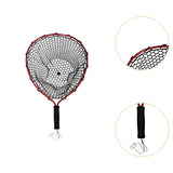 Maxbell Fly Fishing Net Lightweight Hand Fish Landing Net for Boating Outdoor Stream Red