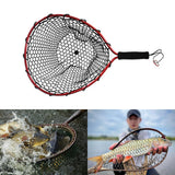 Maxbell Fly Fishing Net Lightweight Hand Fish Landing Net for Boating Outdoor Stream Red