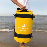 Maxbell Waterproof Duffel Bag Universal Spacious Capacity for Kayaking Travel Hiking yellow 40L