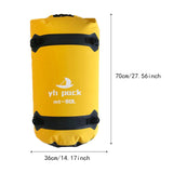 Maxbell Waterproof Duffel Bag Universal Spacious Capacity for Kayaking Travel Hiking yellow 80L