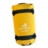 Maxbell Waterproof Duffel Bag Universal Spacious Capacity for Kayaking Travel Hiking yellow 80L