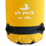 Maxbell Waterproof Duffel Bag Universal Spacious Capacity for Kayaking Travel Hiking yellow 80L