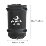 Maxbell Waterproof Duffel Bag Universal Spacious Capacity for Kayaking Travel Hiking black 40L