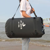 Maxbell Waterproof Duffel Bag Universal Spacious Capacity for Kayaking Travel Hiking black 80L