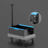 Maxbell Folding Wagon Cart Holder Rolling Crate with Handle for Picnic Garden Office