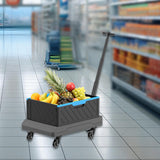 Maxbell Folding Wagon Cart Holder Rolling Crate with Handle for Picnic Garden Office