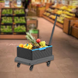 Maxbell Folding Wagon Cart Holder Rolling Crate with Handle for Picnic Garden Office