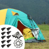 Maxbell 10Pcs Tarp Clips Set Sturdy and 10 Carabiner Clips for Canvas Camping Banner