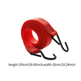 Maxbell Bicycle Bungee Cord Tying Rope Elastic Strap for Suitcase Camping Cargo Rack red