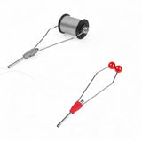 Maxbell Fly Tying Tool Ceramic Tip Bobbin Holder Portable Sturdy Fly Tying Equipment Red