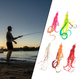 Maxbell Squid Fishing Lure Freshwater Realistic Lake Gift with Sharp Hooks Soft Lure Fluorescent Pink