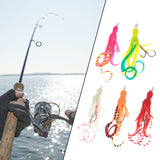 Maxbell Squid Fishing Lure Freshwater Realistic Lake Gift with Sharp Hooks Soft Lure Fluorescent Pink