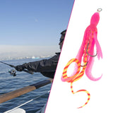 Maxbell Squid Fishing Lure Freshwater Realistic Lake Gift with Sharp Hooks Soft Lure Fluorescent Pink