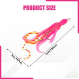 Maxbell Squid Fishing Lure Freshwater Realistic Lake Gift with Sharp Hooks Soft Lure Fluorescent Pink