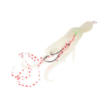 Maxbell Squid Fishing Lure Freshwater Realistic Lake Gift with Sharp Hooks Soft Lure Luminous White