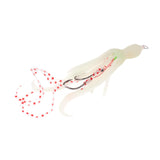 Maxbell Squid Fishing Lure Freshwater Realistic Lake Gift with Sharp Hooks Soft Lure Luminous White